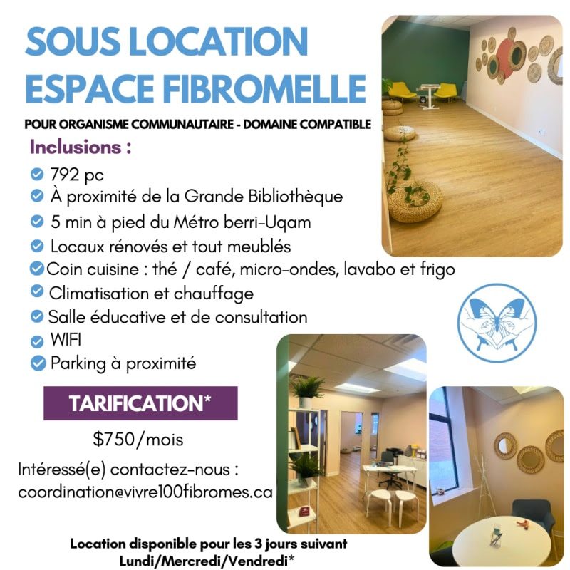 Photo du local de VIVRE 100 FIBROMES. 